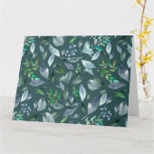 水彩画の落ち葉 5 カード (黄色い花)