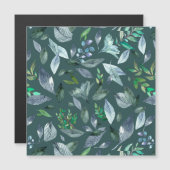 水彩画の落ち葉 5 マグネット招待状 (正面/裏面)