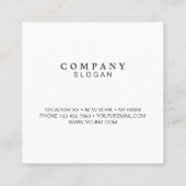 水彩画の葉の薄緑の正方形の名刺 スクエア名刺 (裏面)