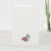 水彩画の葡萄の結婚式 ありがとう サンキューカード (裏面)