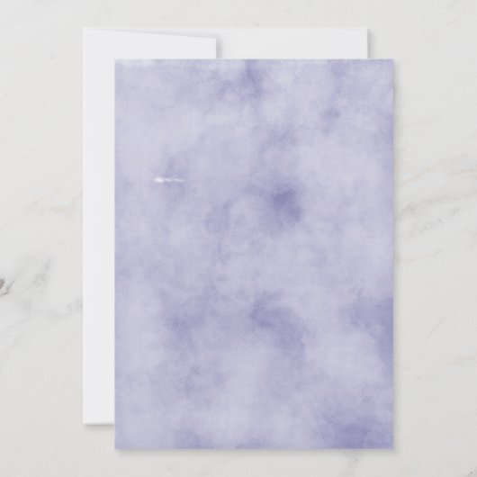 水彩画の藤のブライダルシャワーの招待状 招待状 (裏面)