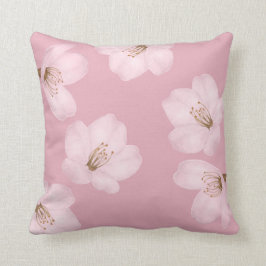水彩画の藤色の桜の桜の枕 クッション