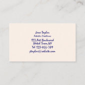 水彩画の蘭の名刺のテンプレート 名刺 (裏面)