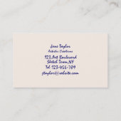 水彩画の蘭の名刺のテンプレート 名刺 (裏面)