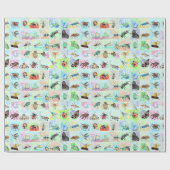 水彩画の虫のコレクション|過去記事 ラッピングペーパー (フラット)