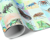 水彩画の虫のコレクション|過去記事 ラッピングペーパー (ロールコーナー)