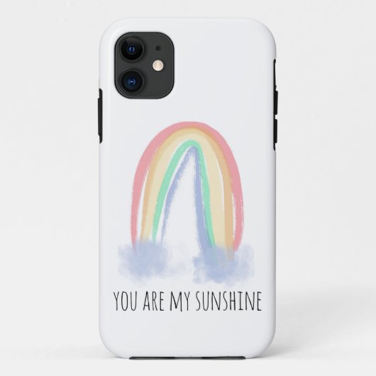 水彩画の虹が輝く「あなたは私の太陽」デザイン Case-Mate iPhoneケース (裏面)