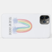 水彩画の虹が輝く「あなたは私の太陽」デザイン Case-Mate iPhoneケース (裏面(横))