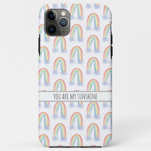 水彩画の虹が輝く「あなたは私の太陽」デザイン Case-Mate iPhoneケース (裏面)
