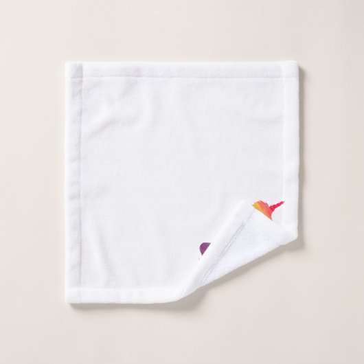 水彩画の虹のユニコーンの白黒パターン バスタオルセット (ウォッシュタオル)