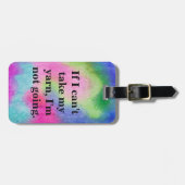 水彩画の虹ヤーンの冗談 ラゲッジタグ (正面横)