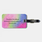 水彩画の虹ヤーンの冗談 ラゲッジタグ (裏面横)