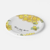 水彩画の蜂のベビーショーのパーティーの紙皿 ペーパープレート (アングル)