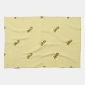 水彩画の蜂蜜の蜂 キッチンタオル (横)