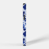 水彩画の蝶々 ブルー iPhoneケース (右側面)