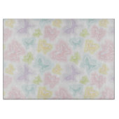 水彩画の蝶が付いている背景 カッティングボード (正面)