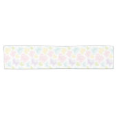 水彩画の蝶が付いている背景 ショートテーブルランナー (横)