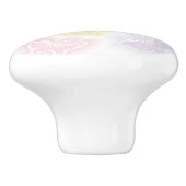 水彩画の蝶が付いている背景 セラミックノブ (側面)