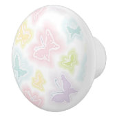 水彩画の蝶が付いている背景 セラミックノブ (右)