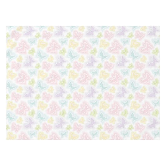 水彩画の蝶が付いている背景 テーブルクロス (正面(横))