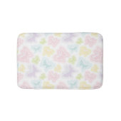水彩画の蝶が付いている背景 バスマット (正面)