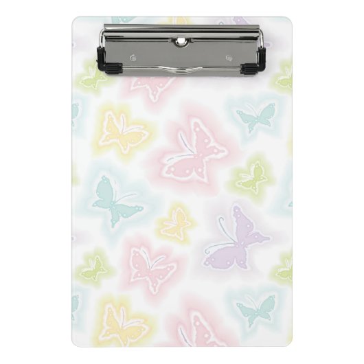 水彩画の蝶が付いている背景 ミニクリップボード (正面)