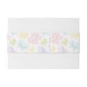 水彩画の蝶が付いている背景 招待状ベリーバンド (裏面例)