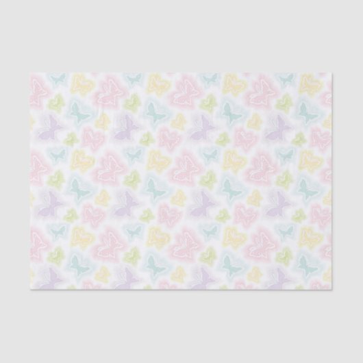 水彩画の蝶が付いている背景 薄葉紙 (正面)