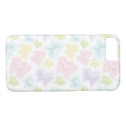 水彩画の蝶が付いている背景 Case-Mate iPhoneケース (裏面(横))