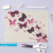水彩画の蝶 薄葉紙 (クラフト)
