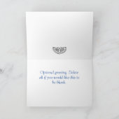 水彩画の蝶(青の青か原稿) サンキューカード (内部)