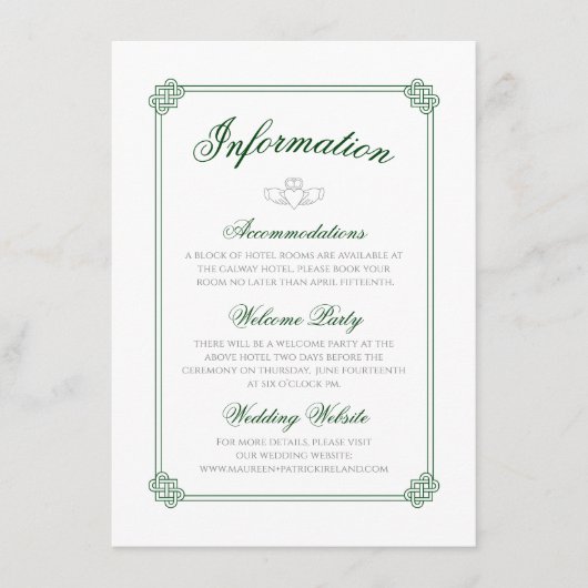 水彩画の行先: アイルランド情報 エンクロージャーカード (正面)