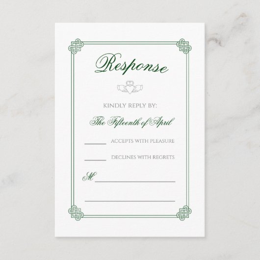 水彩画の行先: アイルランドRSVP エンクロージャーカード (正面)