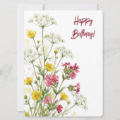 水彩画の誕生日の花 シーズンカード (正面)
