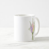 水彩画の誕生花 ラークスパー オーダーメイド コーヒーマグカップ (正面右)