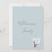 水彩画の豪華で白いオランダカイウユリ サンキューカード (裏面)