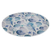 水彩画の貝 カッティングボード (角)