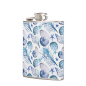 水彩画の貝 フラスク (左)