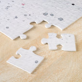 水彩画の贈り物を添えた雪だるま ジグソーパズル (側面)