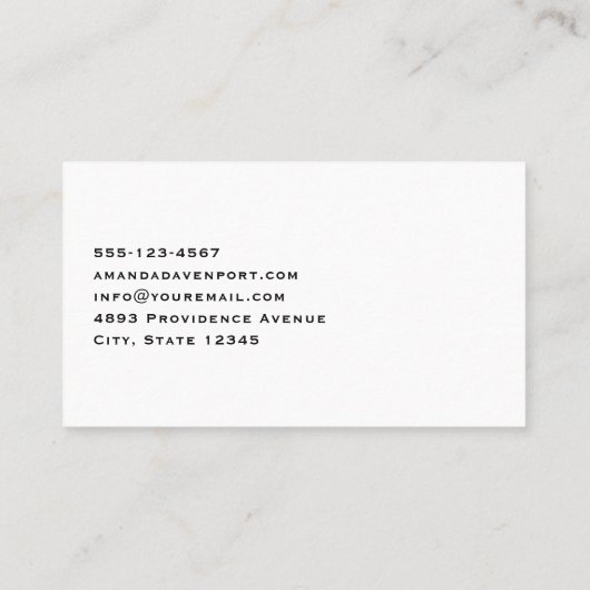 水彩画の赤いケシ 名刺 (裏面)