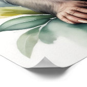 水彩画の赤ちゃんチンパンジー保育園 5:4 ポスター (角)