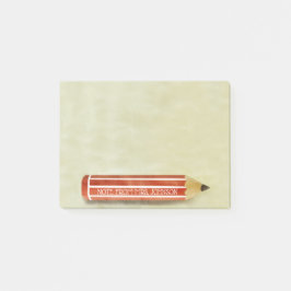 水彩画の赤の鉛筆 ポストイット