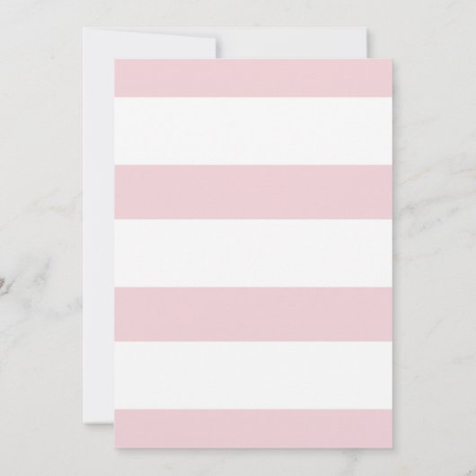 水彩画の赤面のピンクのシャクヤクの最初聖餐式 招待状 (裏面)