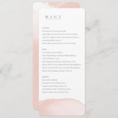 水彩画の赤面の結婚式メニュー(シンプルなレイアウト) メニュー (正面/裏面)