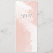 水彩画の赤面の結婚式メニュー(シンプルなレイアウト) メニュー (裏面)