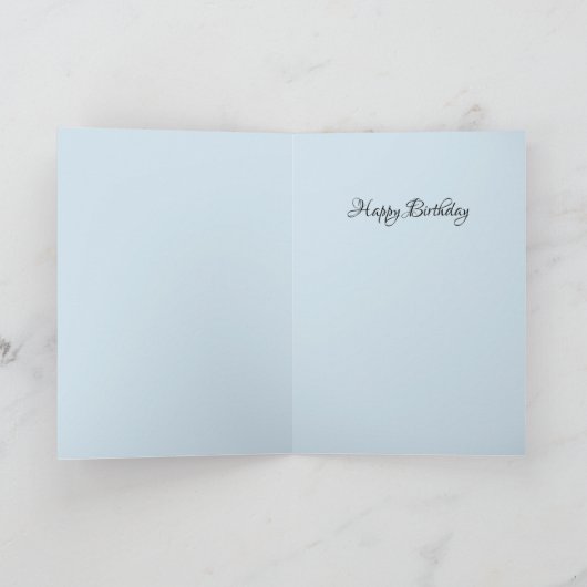 水彩画の赤面及び花を持つかわいいベビー象 カード (内部)