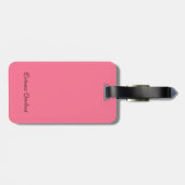 水彩画の赤面及び花を持つかわいいベビー象 ラゲッジタグ (裏面横)