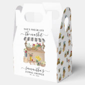 水彩画の農場の花市場 ブライダルシャワー フェイバーボックス (オープン)