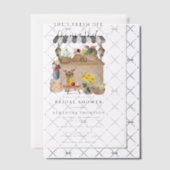 水彩画の農場の花市場 ブライダルシャワー ベラム紙招待状 (オフセット (招待状))