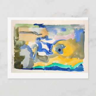 水彩画の郵便はがきショーのnr 6 ポストカード